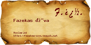 Fazekas Éva névjegykártya